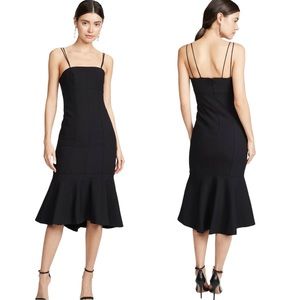 Cinq a Sept Salina Square Neck Cocktail Dress 8 Black absolutely beautiful
